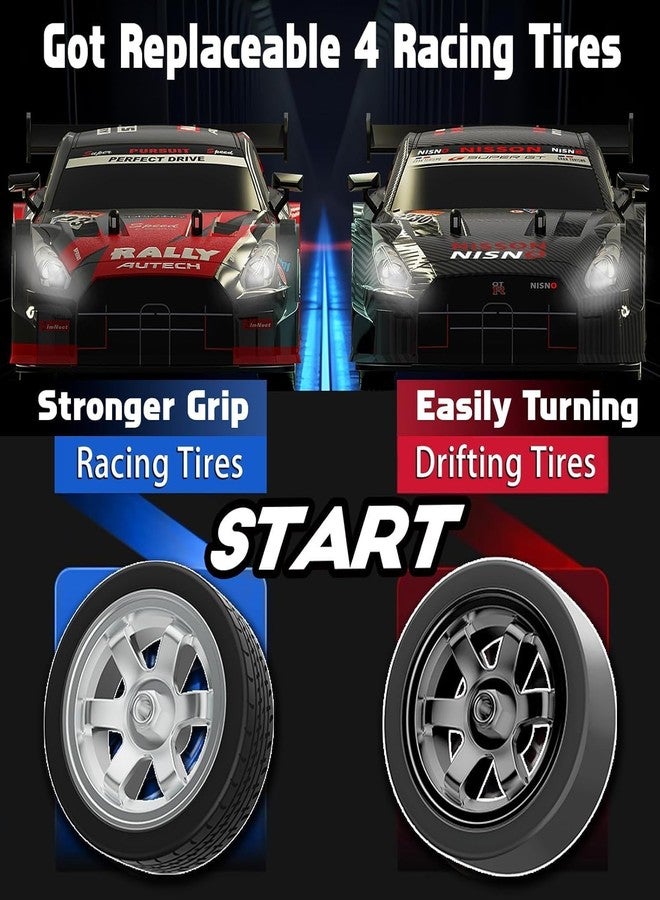 JOYJAY 1:16 RC Drift Car, 25KM/H 4WD High Speed Remote Control Vehical for Kids and Adults, with LED Lights,Batteries, Extra Tires, RC Drift Car 1:16, 2.4GHz 4WD Remote Control Car, (Style 4) - Image 5